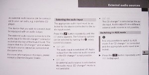 Mercedes Audio 5 Manual_AUX Selection