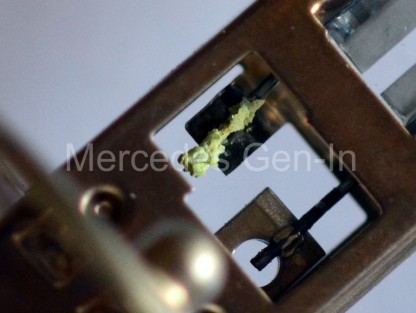 Philips H1 auto bulb corrosion close-up