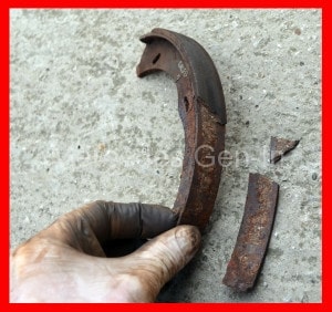 parking brake shoe corrosion