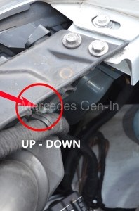 Headlamp adjustment points Mercedes VIto W639