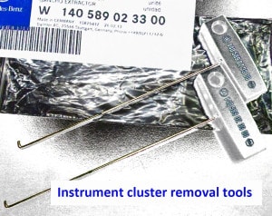Mercedes instrument cluster removal tools
