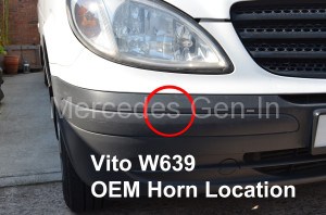 Mercedes Vito W639 Horn Location